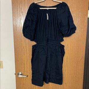 Old Navy Dark Blue Off-Shoulder Dress XXL